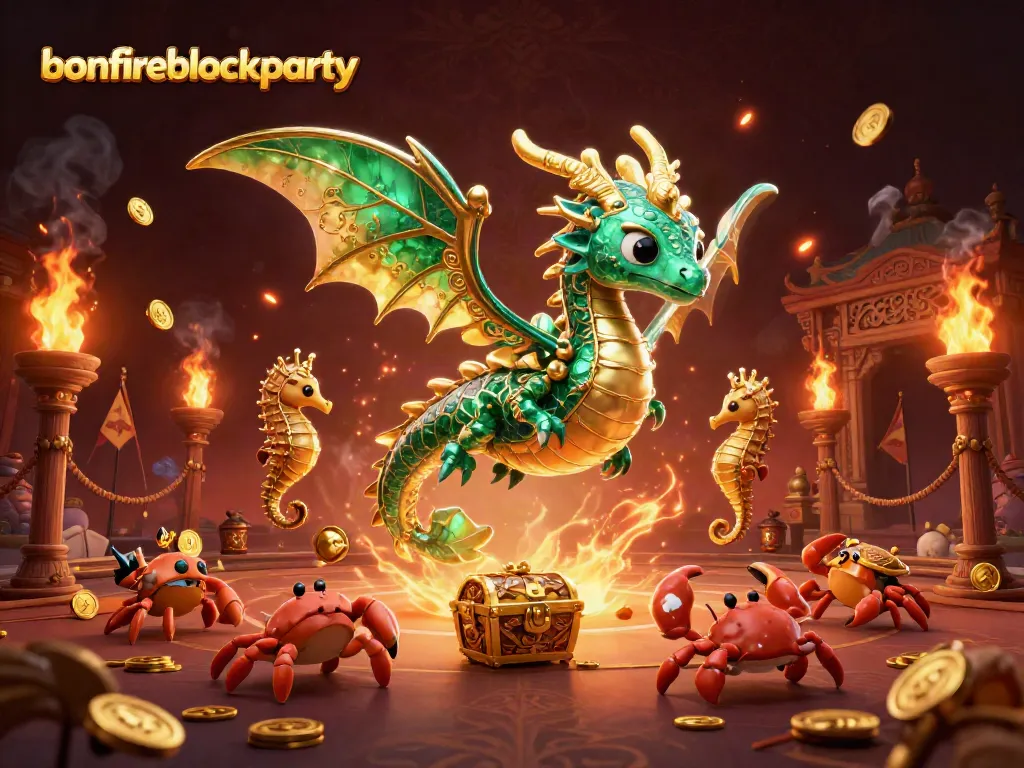 Spin and win at bonfireblockparty with vibrant casino elements and rich treasures.
